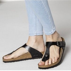 Birkenstock Gizeh Sandal, Black, Size 37, US 6
